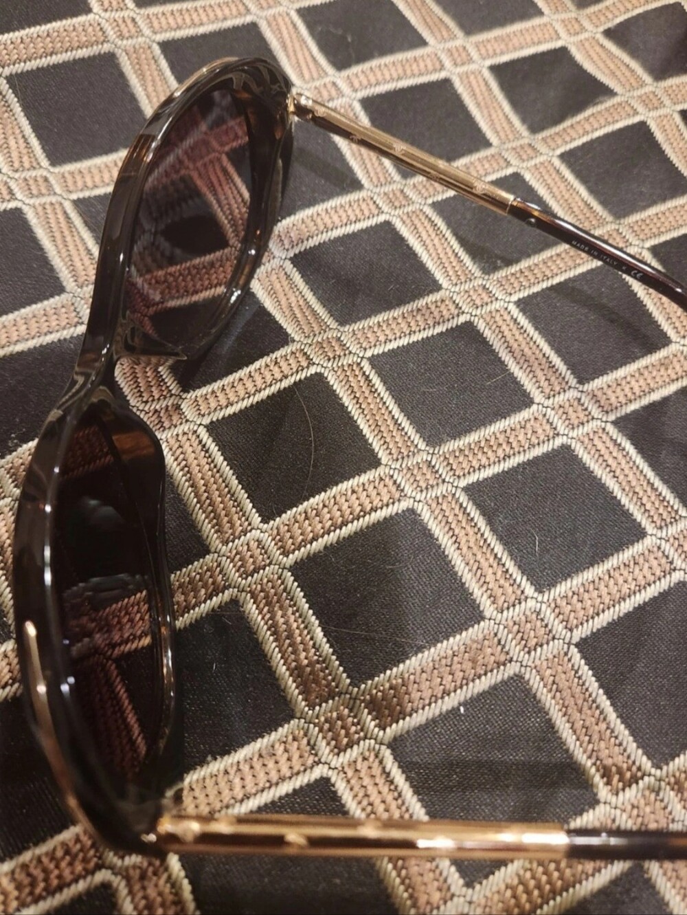 Tortoise Shell Sunglasses with Gold Accents